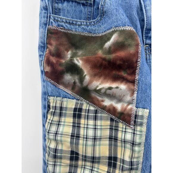 Jaded London Dolls Kill Patchwork Jeans Y2K Grunge Indie Sz 25 Denim Boyfriend - Picture 8 of 11